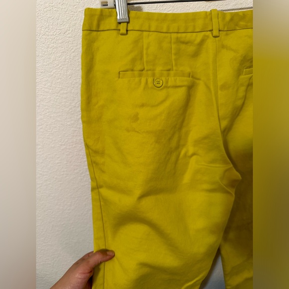 ZARA BASIC Chartreuse Chino Ankle Length Trousers WITH CALLOUTS - Picture 8 of 8